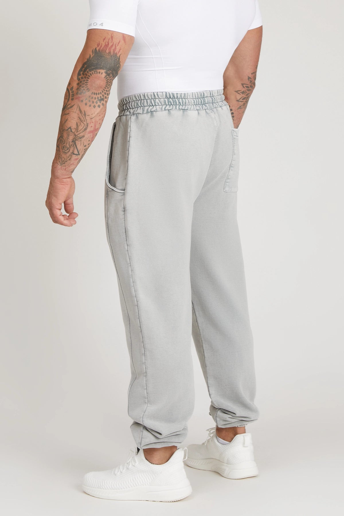 Pantaloni della tuta sportivi in cotone Pantalone Jogger Uomo Grigio Moonstone - FGM04 - Linea Ikonic Uomo - fgm04