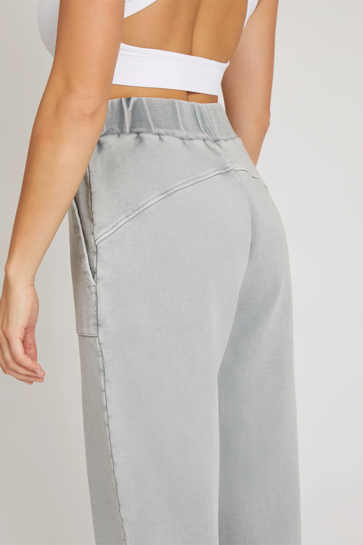 Slim-Jogginghose für Damen, Mondsteingrau