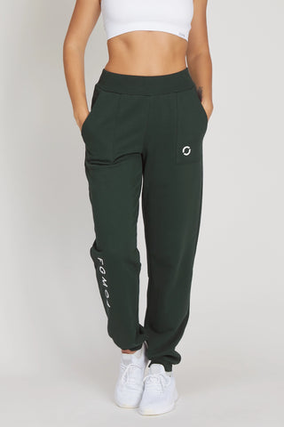 Pantaloni della tuta sportivi in cotone Jogger Slim Ikonic FW 24/25 Verde Pino - FGM04 - Linea Ikonic - fgm04