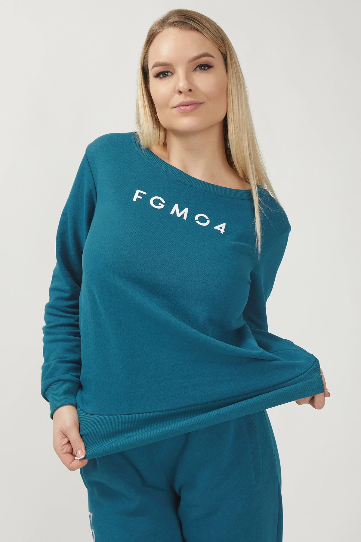 Felpa Ikonic FW 23/24 Verde Petrolio - FGM04