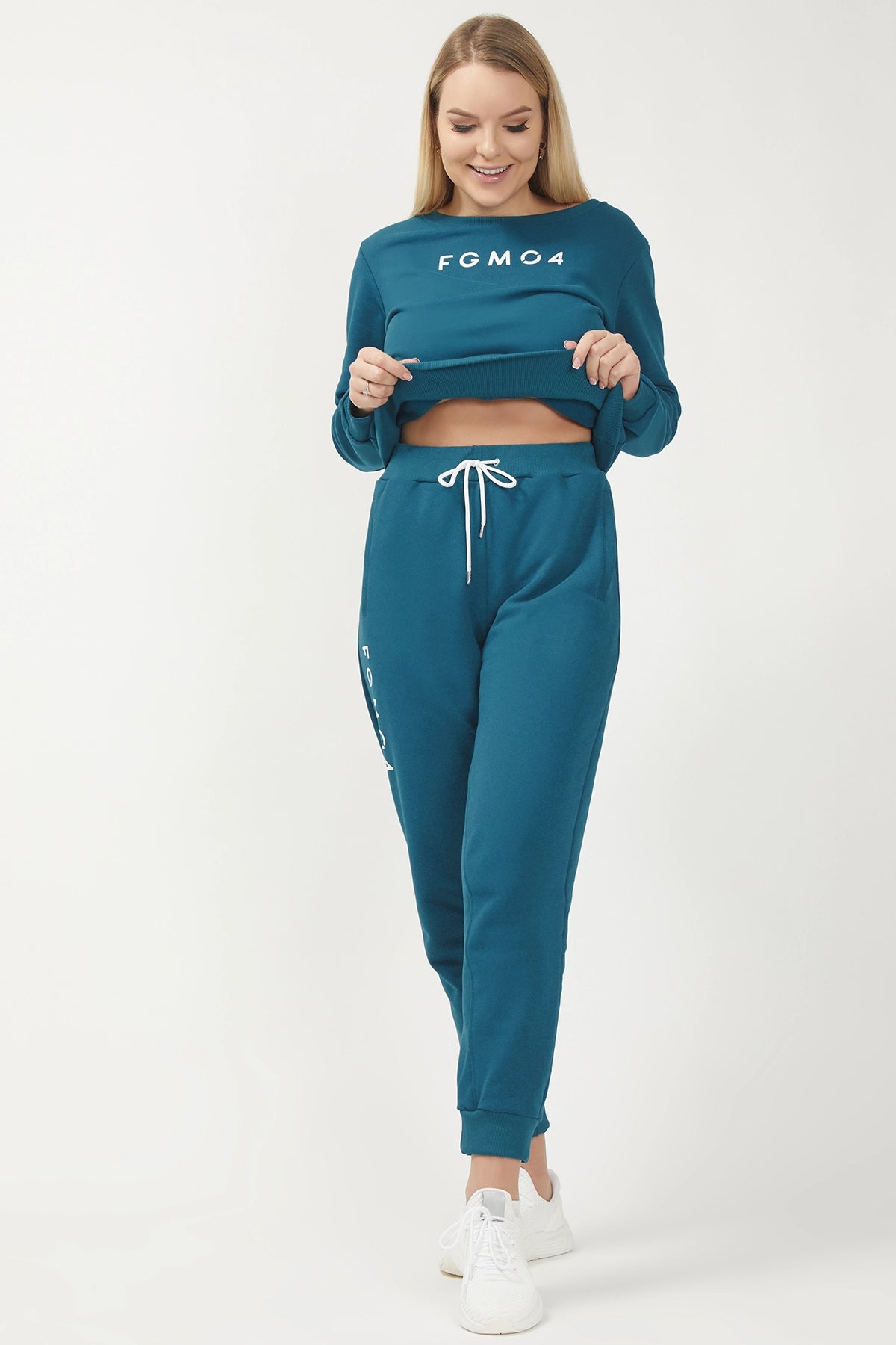 Felpa Ikonic FW 23/24 Verde Petrolio - FGM04