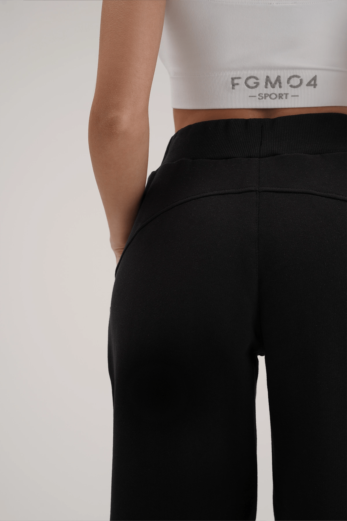 Pantaloni della tuta sportivi in cotone Jogger Slim Ikonic FW 24/25 Nero - FGM04 - Linea Ikonic - fgm04