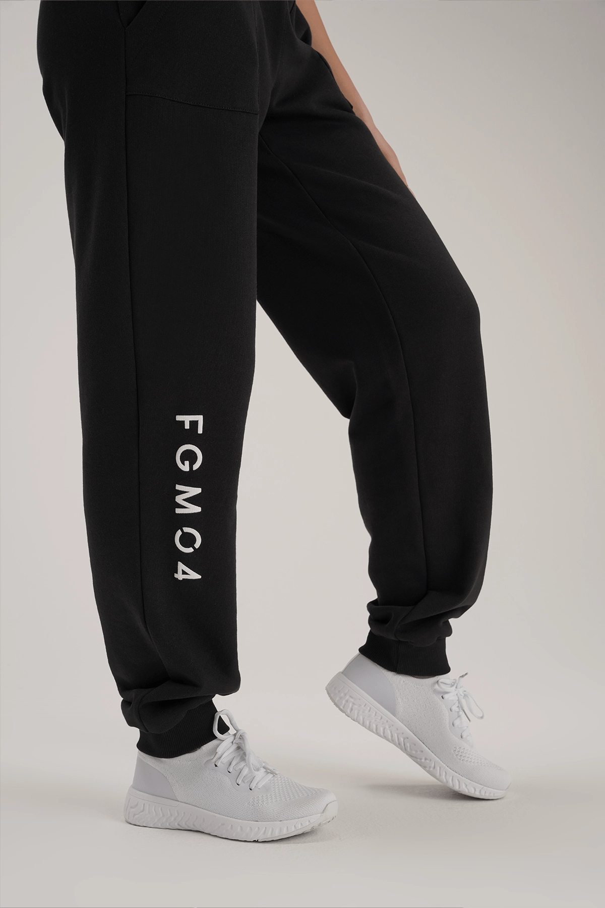 Pantaloni della tuta sportivi in cotone Jogger Slim Ikonic FW 24/25 Nero - FGM04 - Linea Ikonic - fgm04