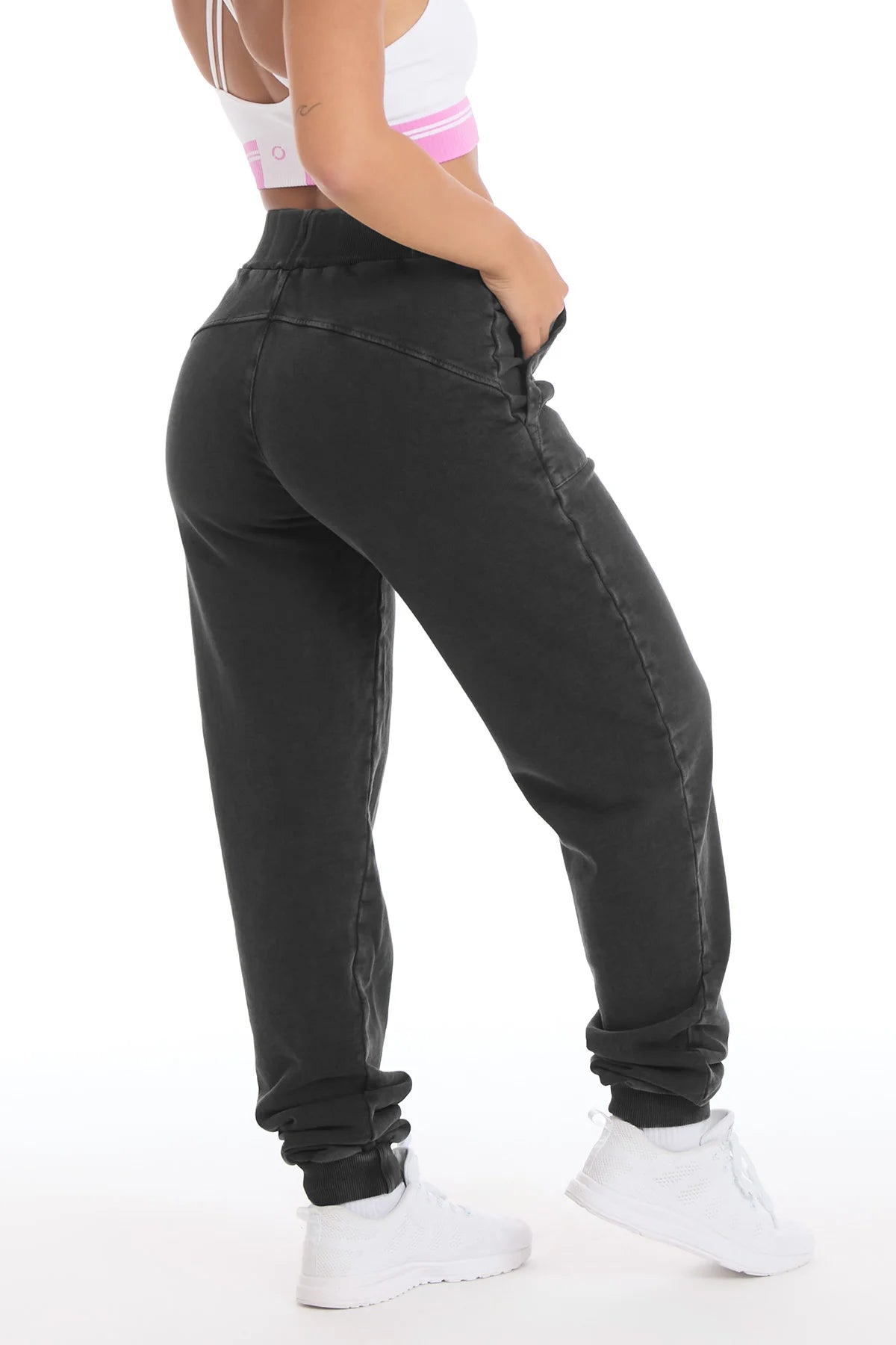Pantalone Jogger Slim Donna Grigio Ardesia - FGM04 - Linea Ikonic - fgm04