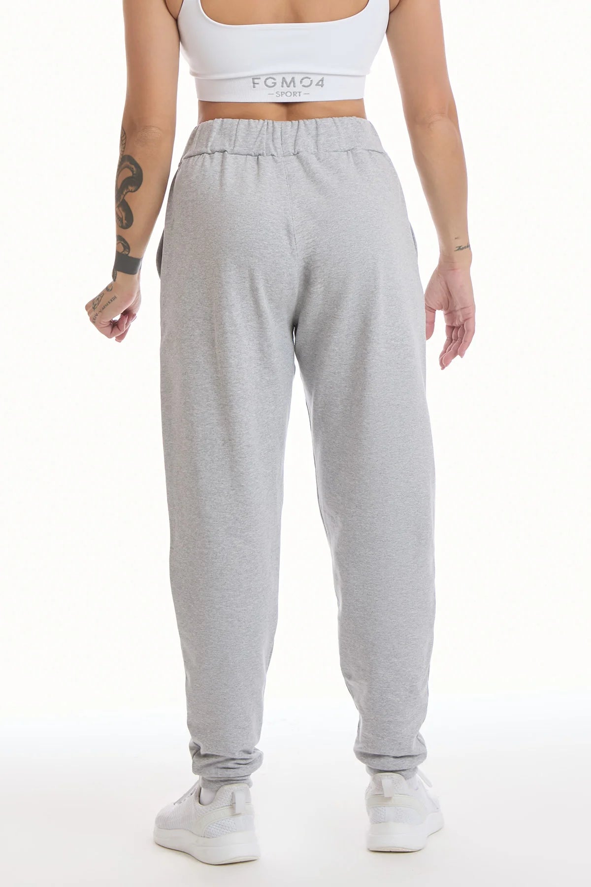 Pantalone Jogger Ikonic WINTER FLAG Grigio Melange - FGM04 - Linea Ikonic - fgm04