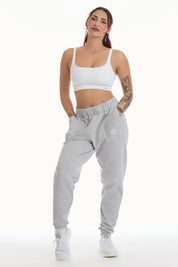 Pantalone Jogger Ikonic WINTER FLAG Grigio Melange - FGM04 - Linea Ikonic - fgm04