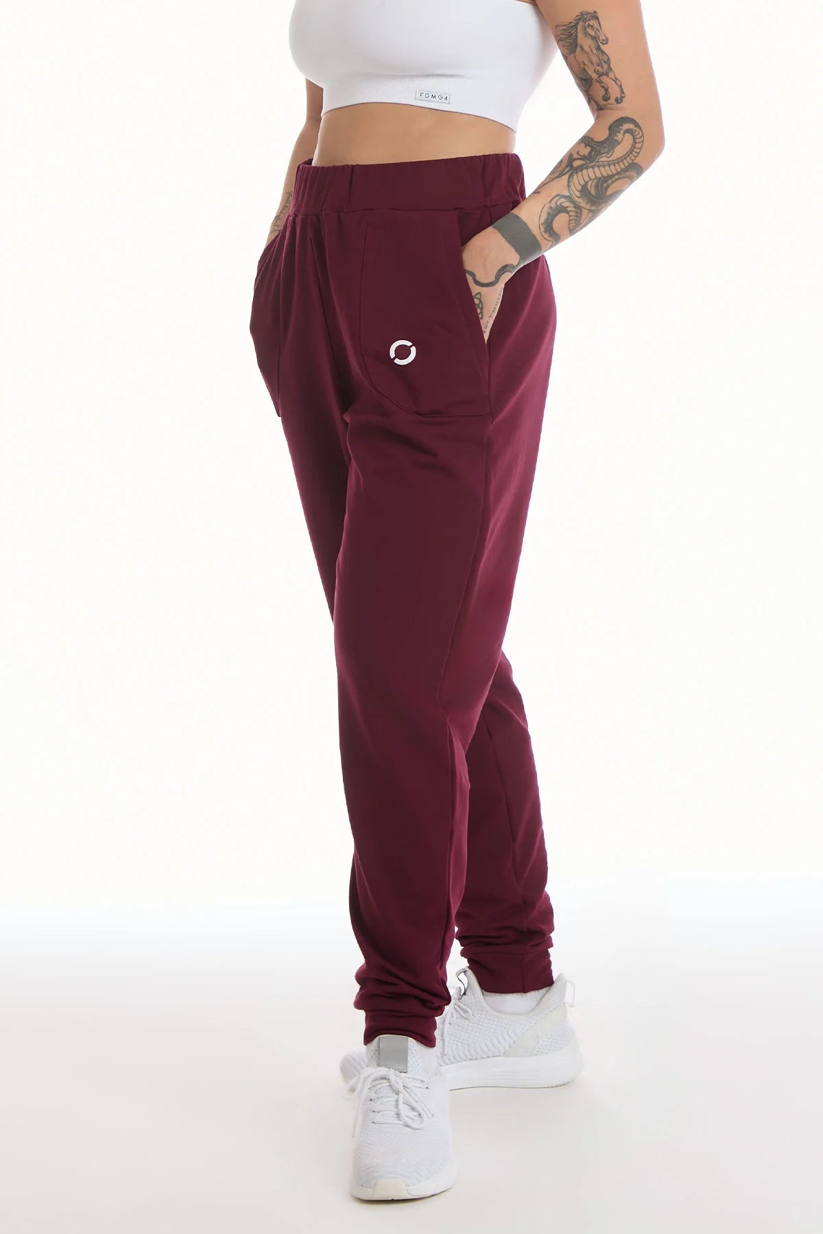 Pantalone Jogger Ikonic WINTER FLAG Prugna - FGM04 - Linea Ikonic - fgm04