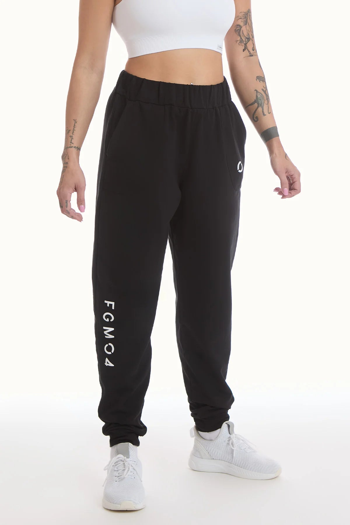 Pantaloni jogger Ikonic WINTER FLAG negri