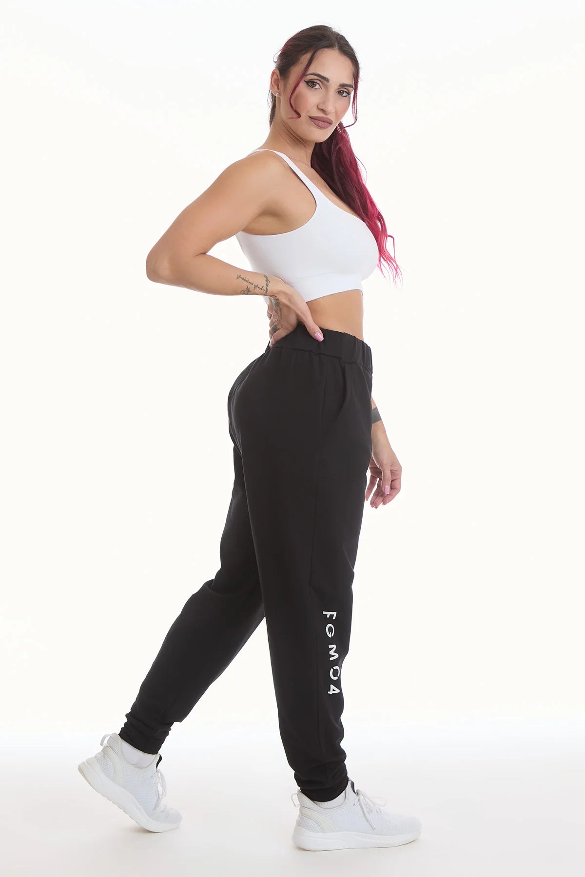 Pantalone Jogger Ikonic WINTER FLAG Nero - FGM04 - Linea Ikonic - fgm04