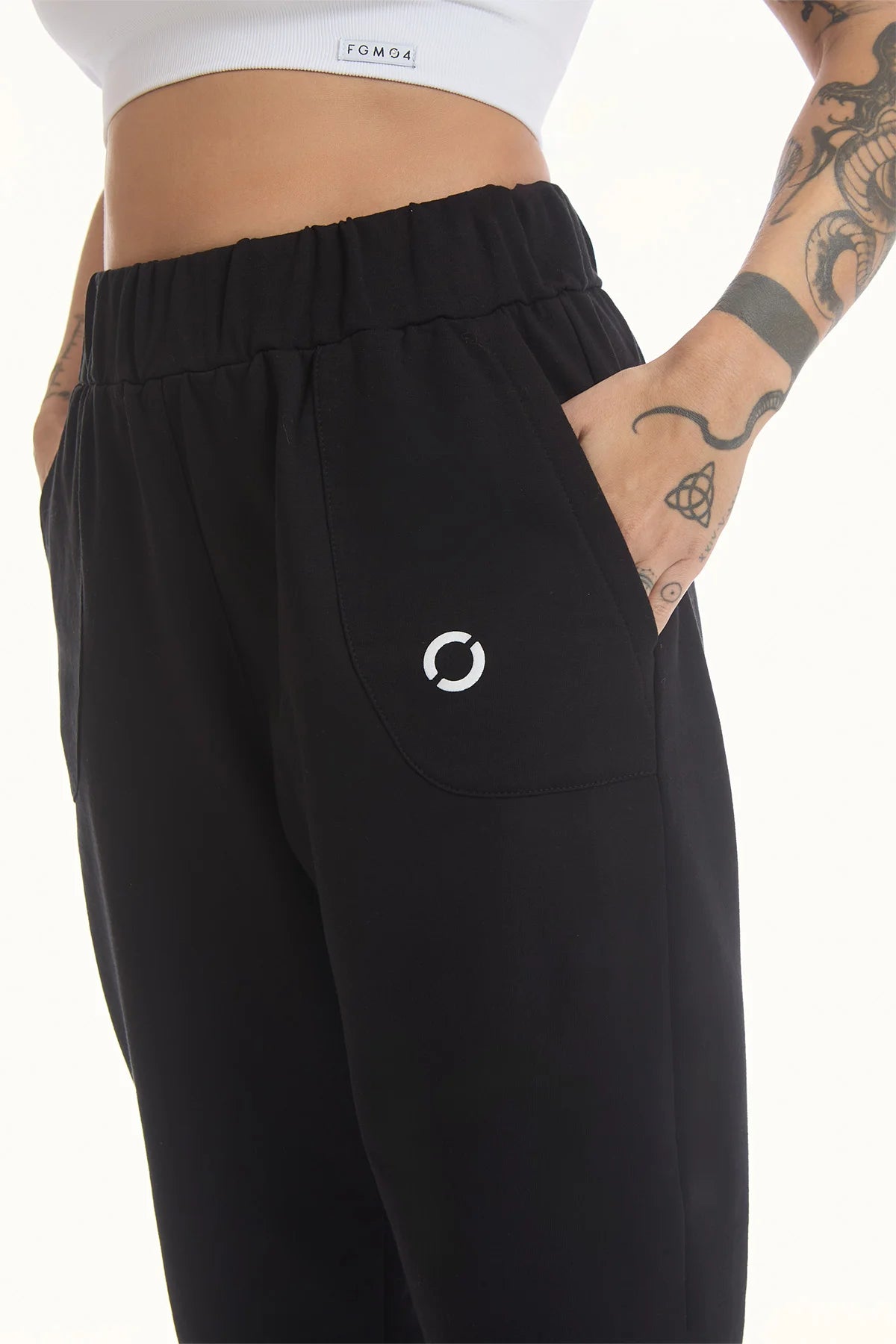 Pantalone Jogger Ikonic WINTER FLAG Nero - FGM04 - Linea Ikonic - fgm04
