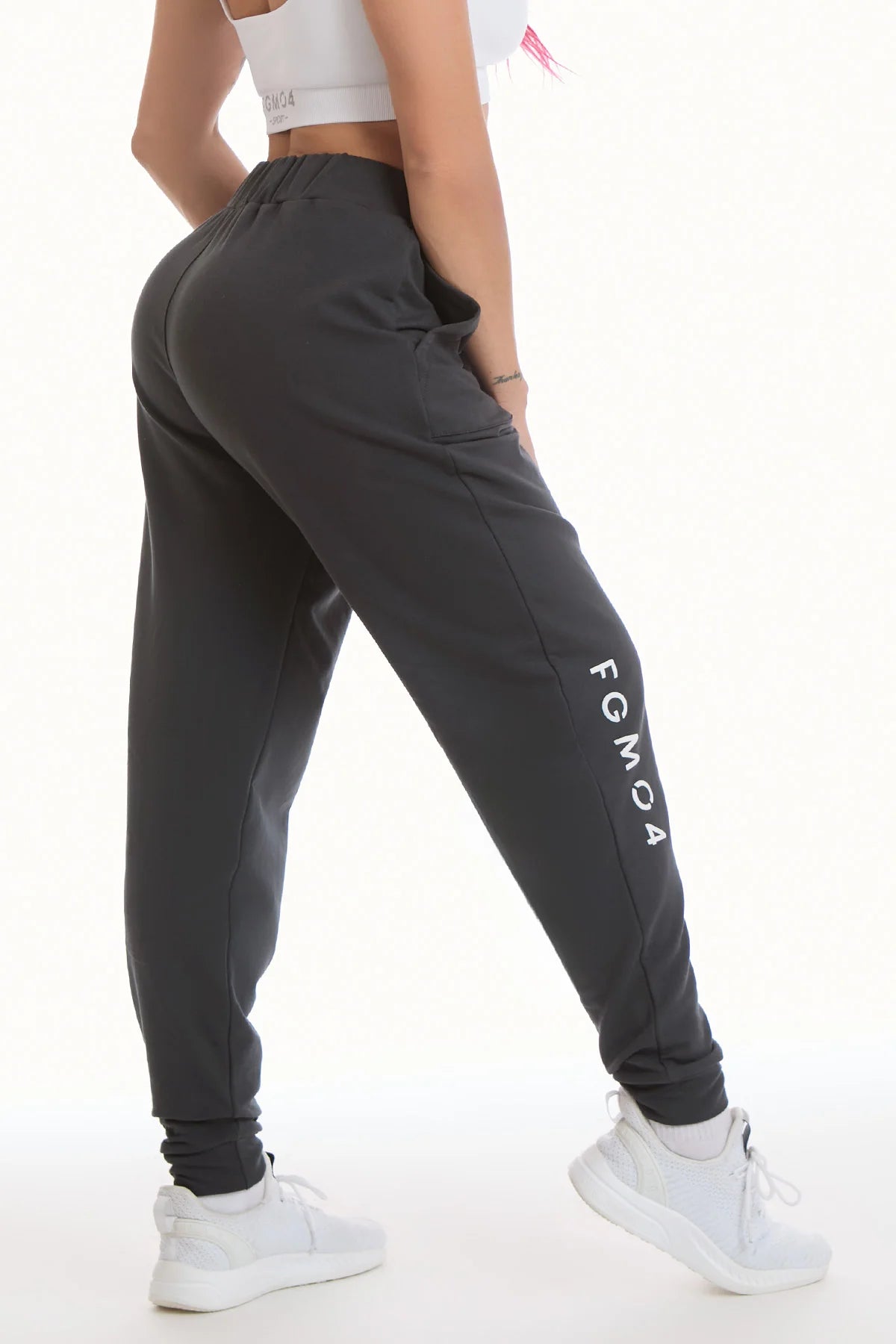 Pantalone Jogger Ikonic WINTER FLAG Grigio Piombo - FGM04 - Linea Ikonic - fgm04