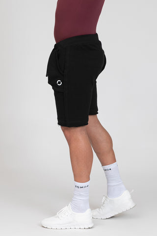 Pantalone sportivo in cotone shorts pantaloni corti Bermuda Fgm04 Nero - fgm04 - Linea Ikonic Uomo - fgm04