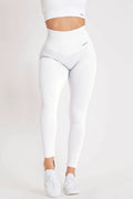Leggings sportivi con tecnologia FIR push up con arricciatura 
All - Up Bianco - FGM04 - LEGGINGS ANTICELLULITE - fgm04