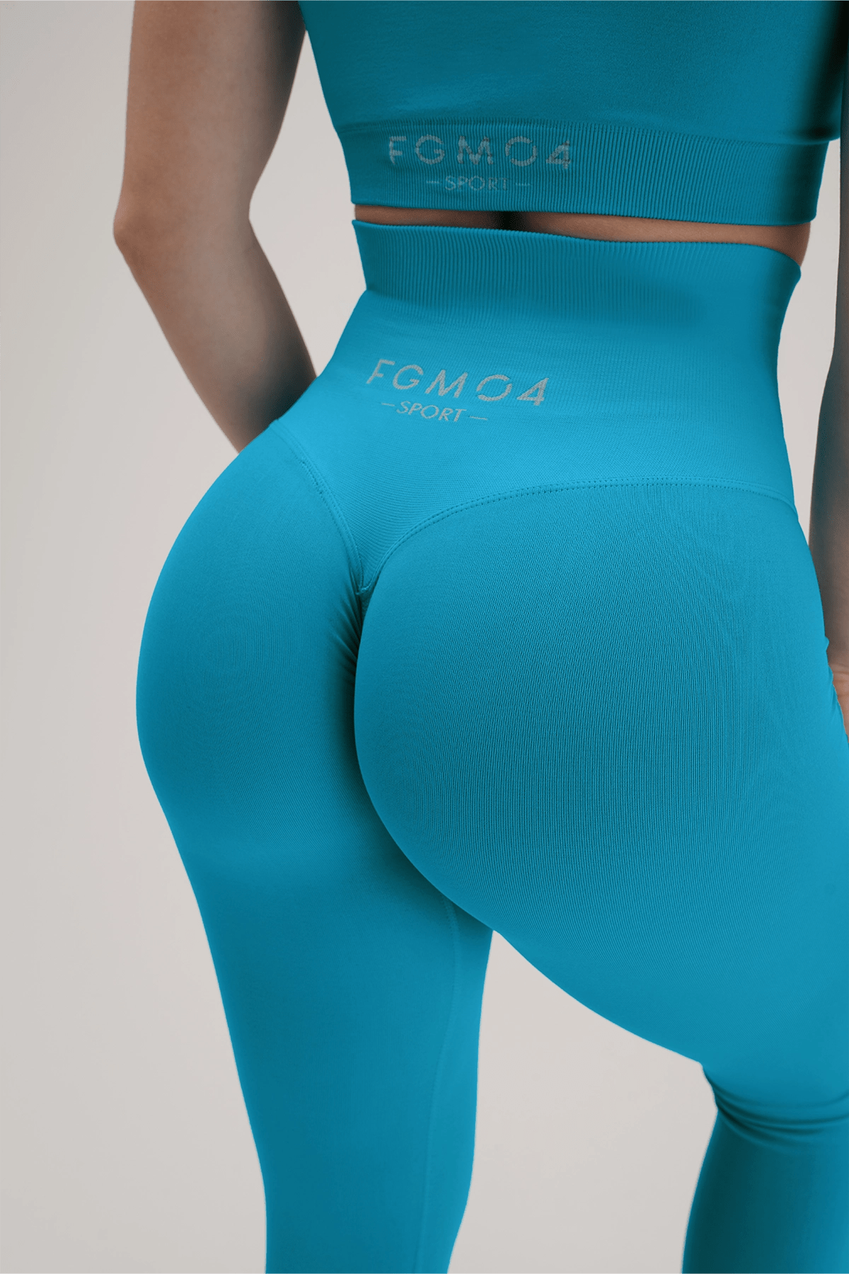 Leggings Gym Fashion Azzurro Hawaiian - FGM04 - LEGGINGS ANTICELLULITE - fgm04