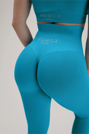 Leggings Gym Fashion Azzurro Hawaiian - FGM04 - LEGGINGS ANTICELLULITE - fgm04