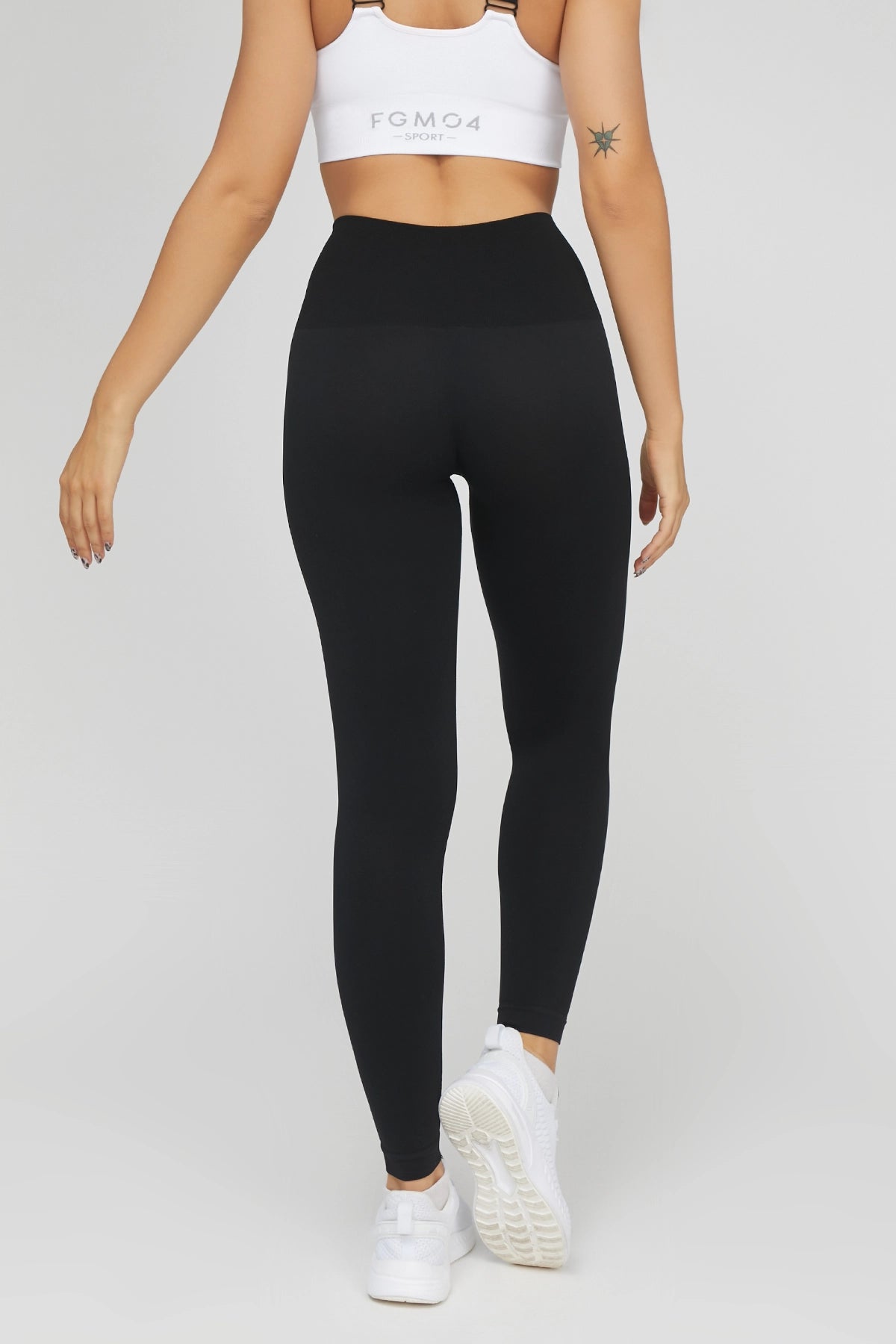 Leggings sportivi basici con tecnologia FIR termici HotFir Basic Nero - FGM04 - LEGGINGS ANTICELLULITE - fgm04