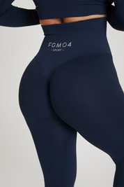 Leggings Push up Gym Fashion Blu notte