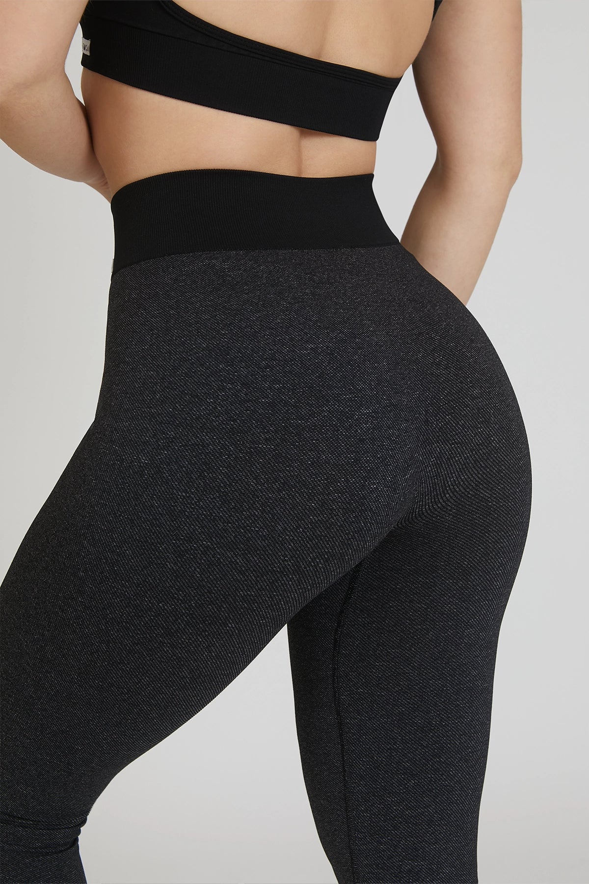 Leggings sportivi basici con tecnologia FIR JEANS BASIC Nero - FGM04 - LEGGINGS ANTICELLULITE - fgm04