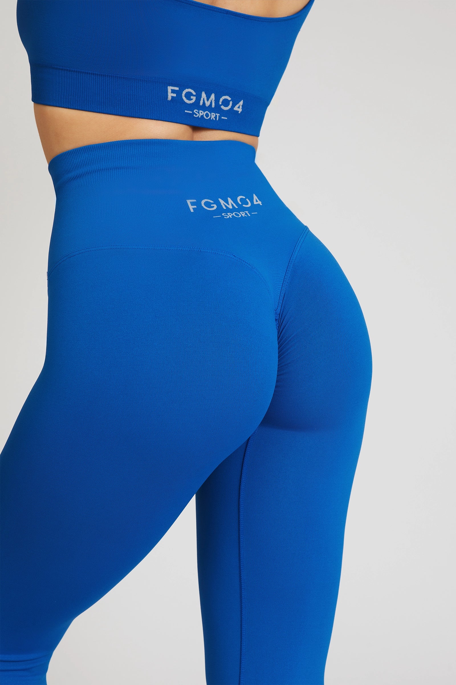 Leggings sportivi con tecnologia FIR push up con arricciatura Gym Fashion Blu Accidia - FGM04 - LEGGINGS ANTICELLULITE - fgm04