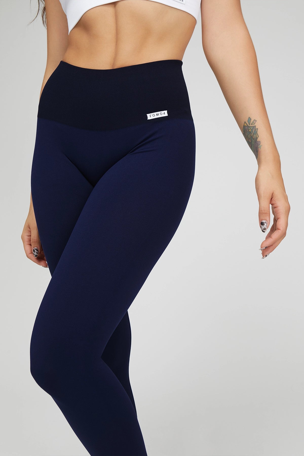 Leggings sportivi basici con tecnologia FIR termici HotFir Basic Blu Notte - FGM04 - LEGGINGS ANTICELLULITE - fgm04