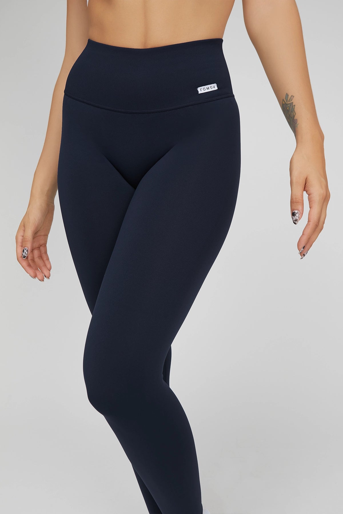 Leggings sportivi con tecnologia FIR soft push up senza arricciatura Shape - Up Fgm04 2.0 Blu Notte Pancia Piatta - FGM04 - LEGGINGS ANTICELLULITE - fgm04