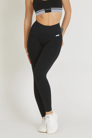 Leggings sportivi con tecnologia FIR push up con arricciatura All - Up Nero Liquirizia - FGM04 - LEGGINGS ANTICELLULITE - fgm04