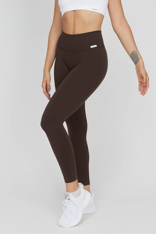 Leggings sportivi con tecnologia FIR soft push up senza arricciatura Shape - Up Fgm04 2.0 Marrone Pancia Piatta - FGM04 - LEGGINGS ANTICELLULITE - fgm04