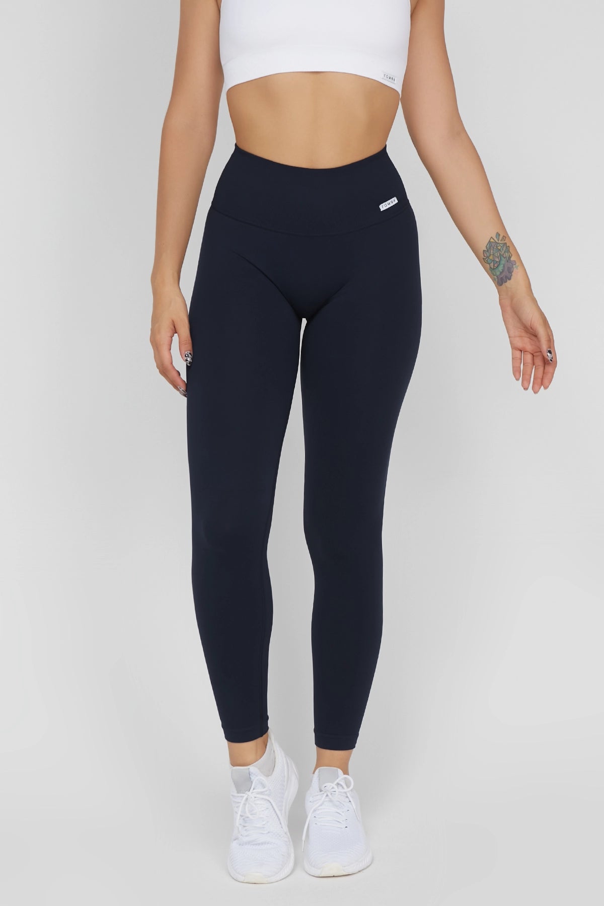 Leggings sportivi con tecnologia FIR soft push up senza arricciatura Shape - Up Fgm04 2.0 Blu Notte Pancia Piatta - FGM04 - LEGGINGS ANTICELLULITE - fgm04