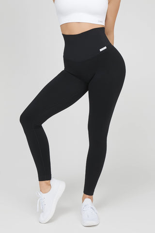 Leggings sportivi con tecnologia FIR push up con arricciatura termici HotFir Push Up Nero - FGM04 - LEGGINGS ANTICELLULITE - fgm04