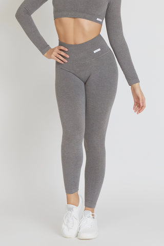 Leggings sportivi con tecnologia FIR push up con arricciatura Essence BambùFIR Stone Scuro - FGM04 - LEGGINGS ANTICELLULITE - fgm04