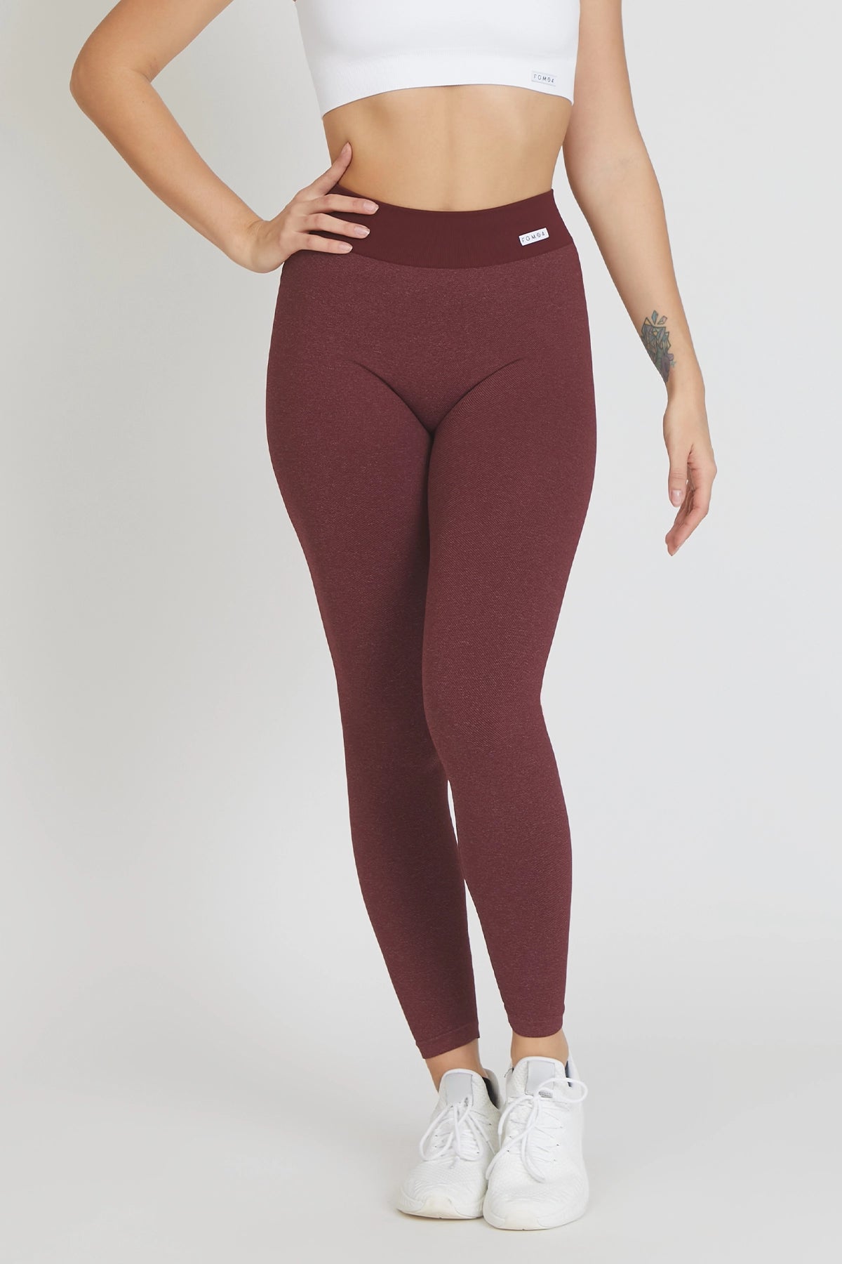 Leggings sportivi basici con tecnologia FIR JEANS BASIC Merlot - FGM04 - LEGGINGS ANTICELLULITE - fgm04