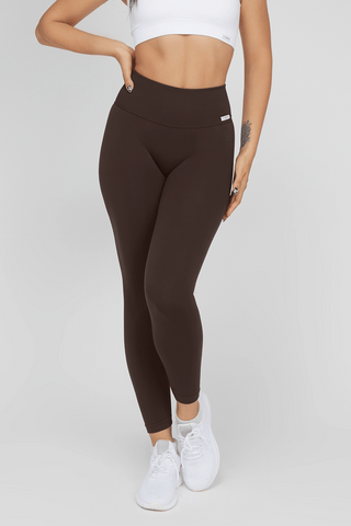 Leggings sportivi con tecnologia FIR soft push up senza arricciatura Shape - Up Fgm04 2.0 Marrone Pancia Piatta - FGM04 - LEGGINGS ANTICELLULITE - fgm04