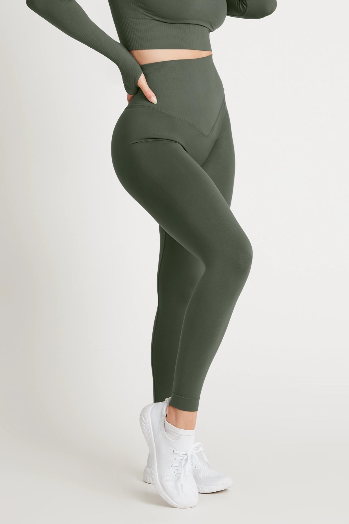 Shaping slimming leggings PUSH UP MAX K001A green MITARE Size M Color Green