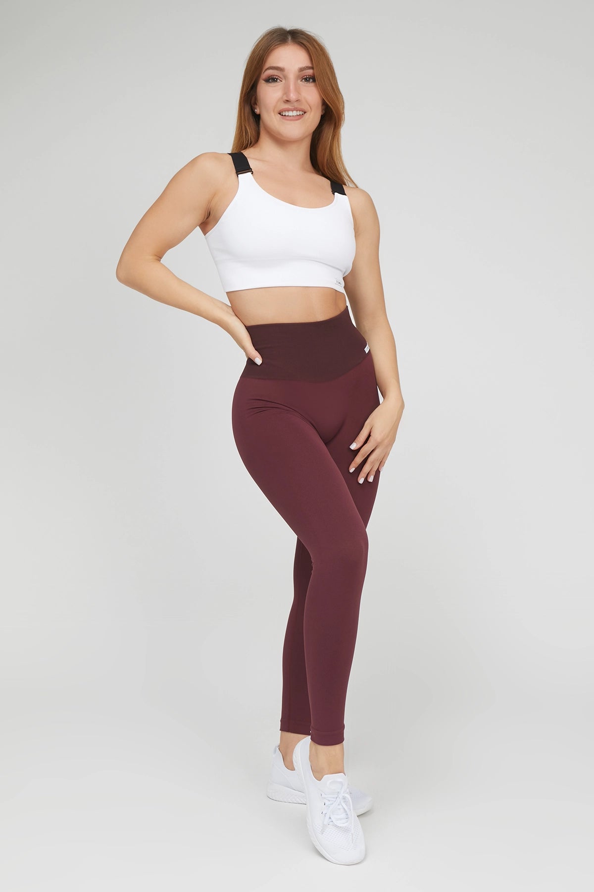 Leggings sportivi basici con tecnologia FIR termici HotFir Basic Merlot - FGM04 - LEGGINGS ANTICELLULITE - fgm04