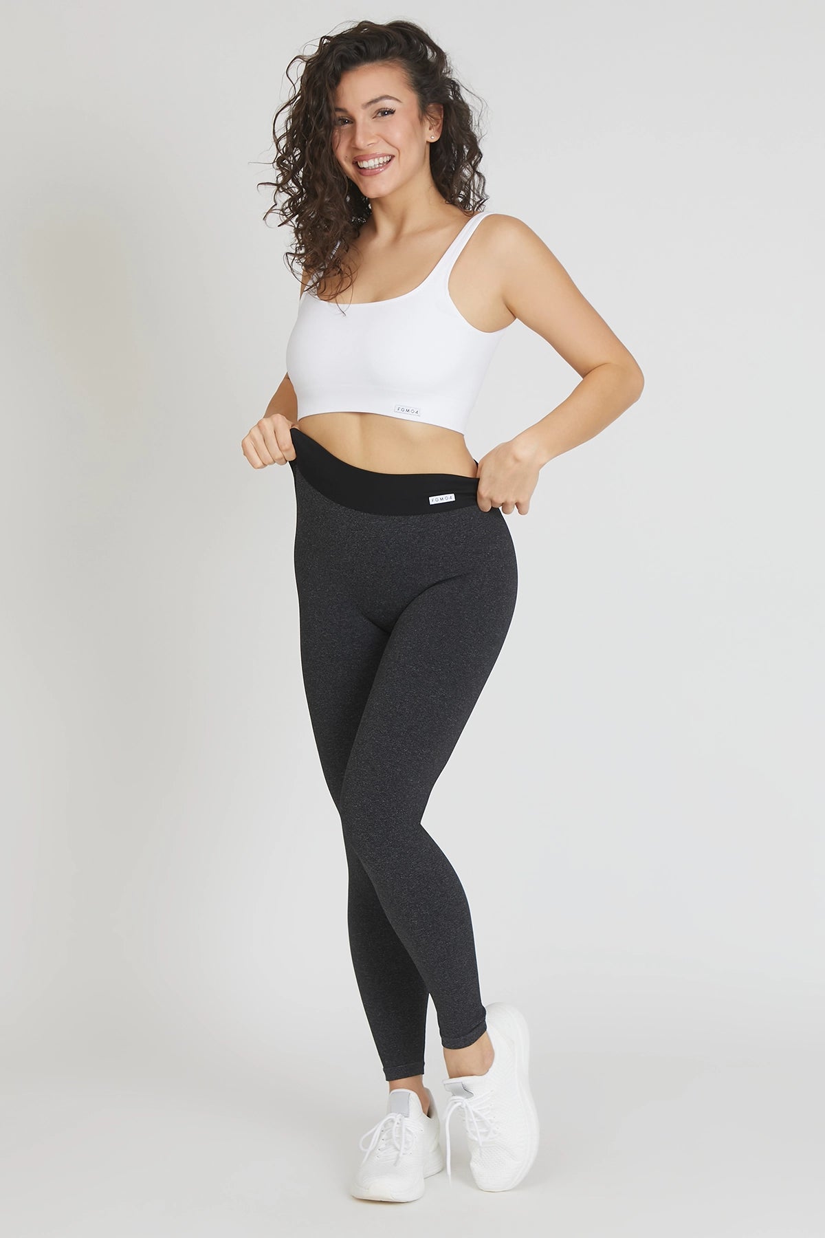 Leggings sportivi basici con tecnologia FIR JEANS BASIC Nero - FGM04 - LEGGINGS ANTICELLULITE - fgm04