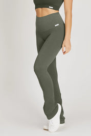 Grüne AUSGESTELLTE JEANS-Leggings