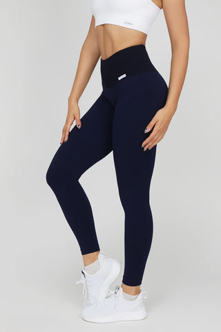 Leggings sportivi basici con tecnologia FIR termici HotFir Basic Blu Notte - FGM04 - LEGGINGS ANTICELLULITE - fgm04