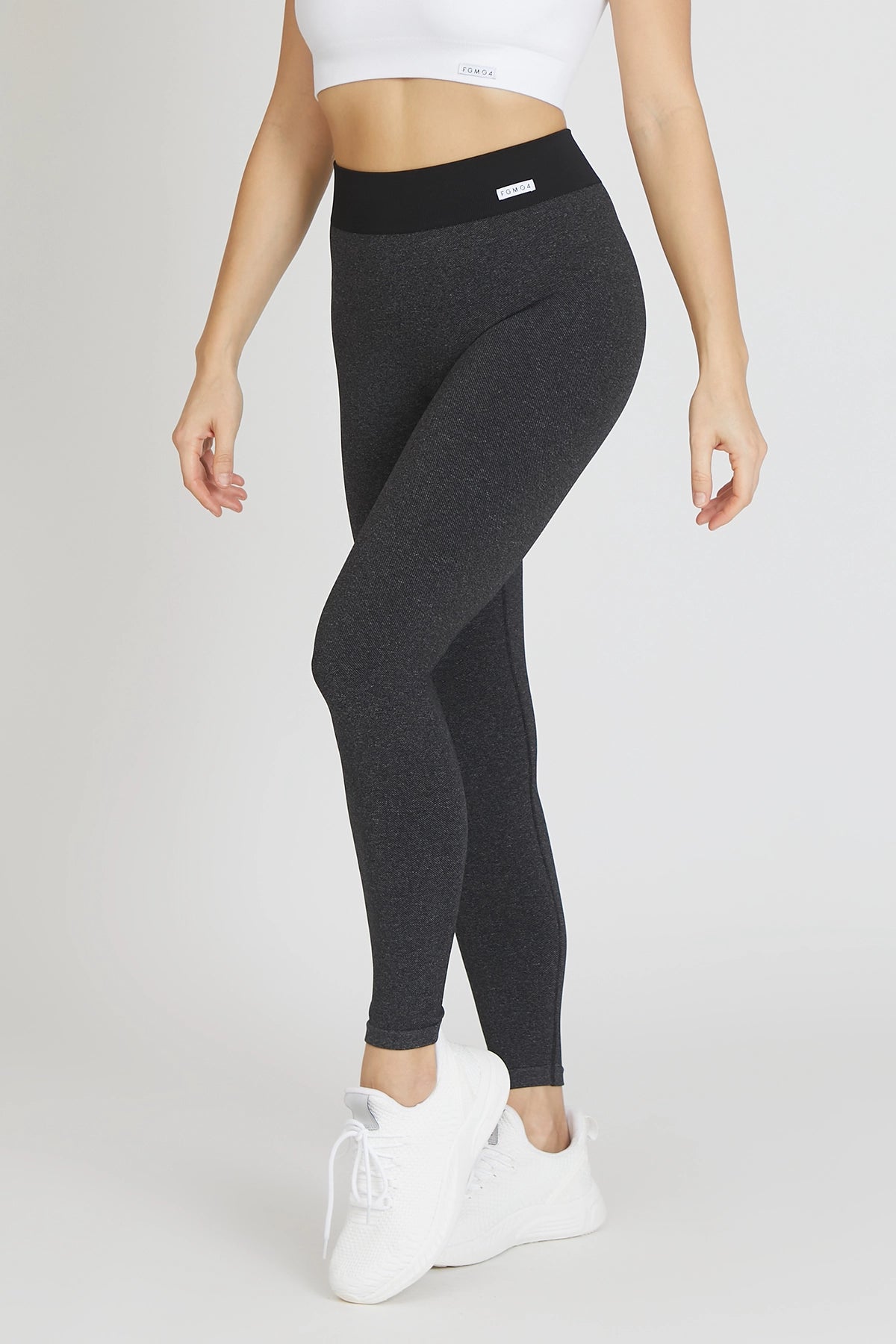 Leggings sportivi basici con tecnologia FIR JEANS BASIC Nero - FGM04 - LEGGINGS ANTICELLULITE - fgm04