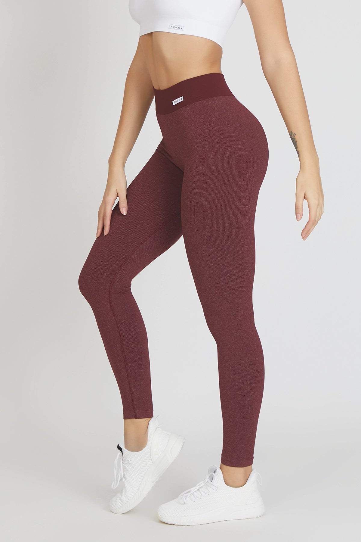 Leggings sportivi basici con tecnologia FIR JEANS BASIC Merlot - FGM04 - LEGGINGS ANTICELLULITE - fgm04