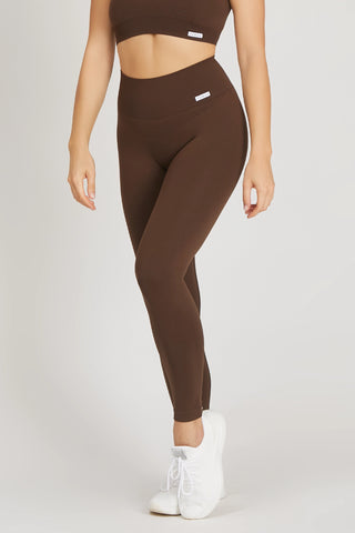 Leggings sportivi con tecnologia FIR soft push up senza arricciatura Confidence Cioccolato - FGM04 - LEGGINGS ANTICELLULITE - fgm04