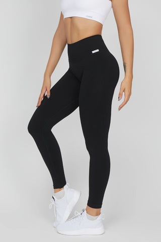 Leggings sportivi con tecnologia FIR soft push up senza arricciatura Shape - Up Fgm04 2.0 Nero Pancia Piatta - FGM04 - LEGGINGS ANTICELLULITE - fgm04