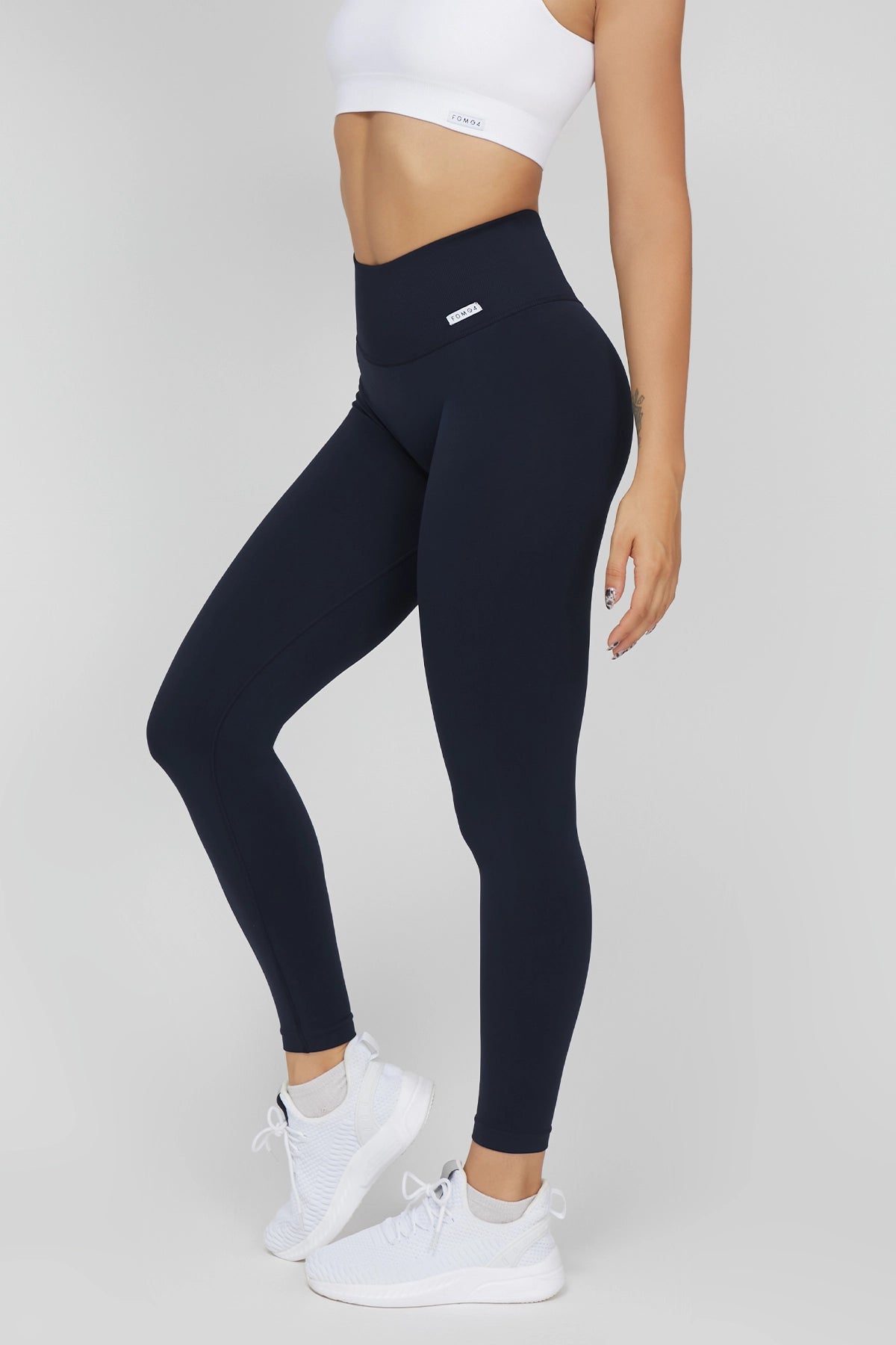 Leggings sportivi con tecnologia FIR soft push up senza arricciatura Shape - Up Fgm04 2.0 Blu Notte Pancia Piatta - FGM04 - LEGGINGS ANTICELLULITE - fgm04