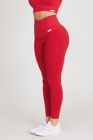 Leggings sportivi con tecnologia FIR push up con arricciatura All - Up Rosso Lampone - FGM04 - LEGGINGS ANTICELLULITE - fgm04