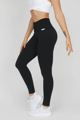 Leggings sportivi basici con tecnologia FIR termici HotFir Basic Nero - FGM04 - LEGGINGS ANTICELLULITE - fgm04