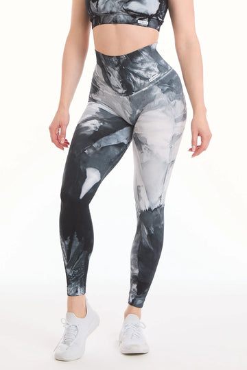 Leggings Push Up Elements Aria Bianco Nero - FGM04 - LEGGINGS ANTICELLULITE - fgm04