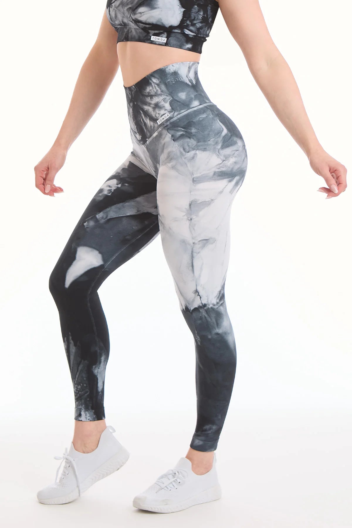 Leggings Push Up Elements Aria Bianco Nero - FGM04 - LEGGINGS ANTICELLULITE - fgm04