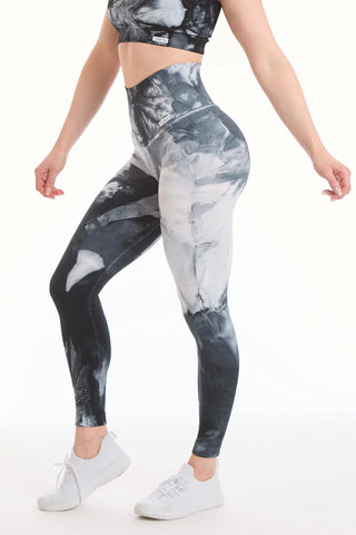 Leggings Push Up Elements Aria Bianco Nero - FGM04 - LEGGINGS ANTICELLULITE - fgm04