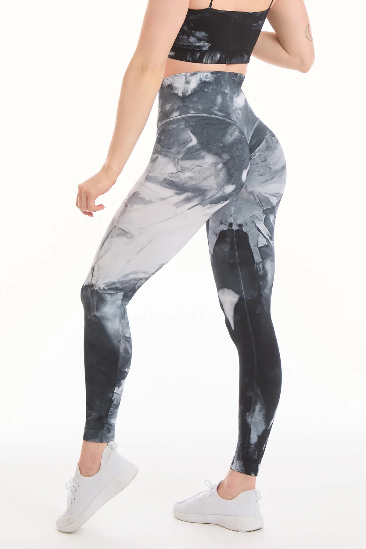 Leggings Push Up Elements Aria Bianco Nero