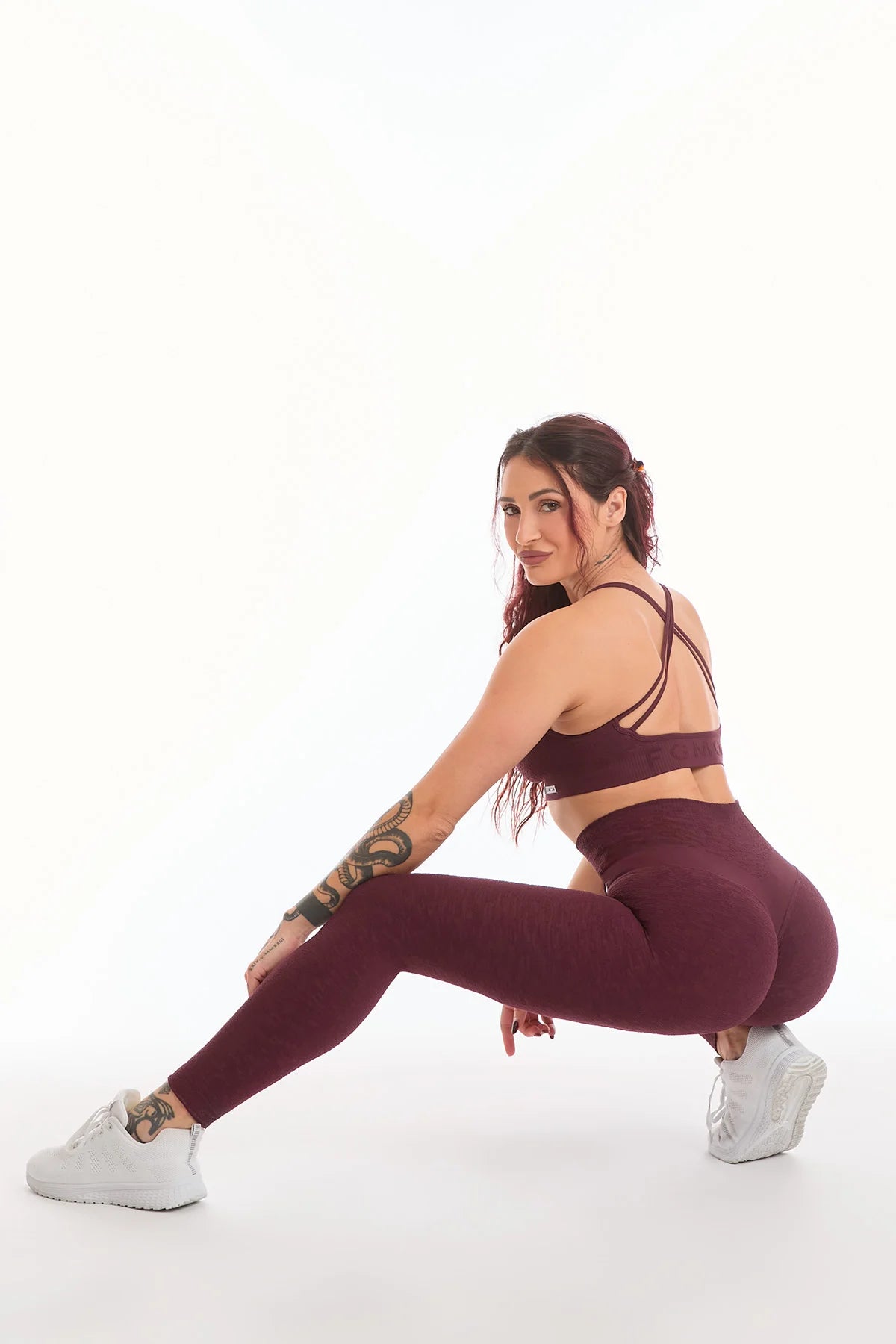 Leggings Push Up Materia Viola Melanzana - FGM04 - LEGGINGS ANTICELLULITE - fgm04