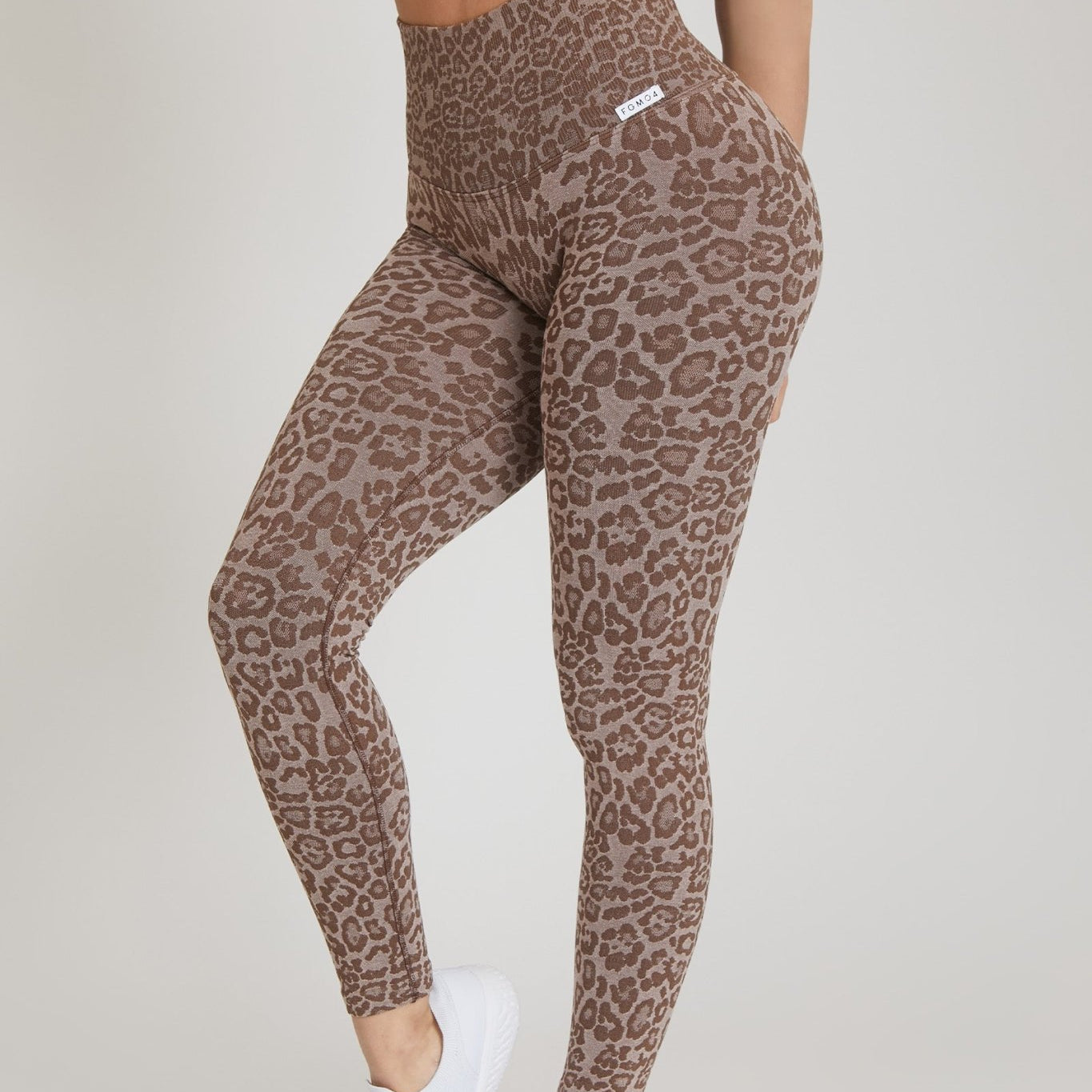 Leggings sportivi con tecnologia FIR push up con arricciatura animalier Wild Essence BambùFIR Caramel - fgm04 - LEGGINGS ANTICELLULITE - fgm04